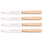 Coffret 4 couteaux de table nogent manche en hêtre Coffret 4 couteaux de table nogent manche en hêtre