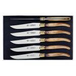 Coffret 6 couteaux laguiole arbalète g. david 21 cm inox manche Coffret 6 couteaux laguiole arbalète g. david 21 cm inox manche