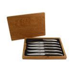 Coffret 6 couteaux laguiole en aubrac tout inox brillants