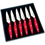 Coffret 6 couteaux rouge brasserie au nain