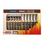 Coffret de 6 couteaux  steak + 6 fourchettes tramontina churrasco spanish style manche en polywood