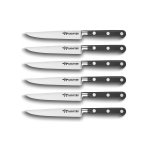 Coffret 6 couteaux à steak sabatier 64 fischer 12. 5cm lames lisses Coffret 6 couteaux à steak sabatier 64 fischer 12. 5cm lames lisses