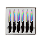 Coffret 6 couteaux steak titane irisé pradel excellence Coffret 6 couteaux steak titane irisé pradel excellence