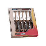 Coffret de 6 couteaux  steaks tramontina jumbo - manches polywood marron