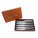 Coffret 6 couteaux de table laguiole en aubrac monobloc inox