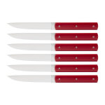 Coffret de 6 couteaux de table perceval 888 rouge