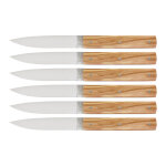 Coffret de 6 couteaux de table perceval 9. 47 en olivier
