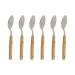 Coffret de 6 cuilleres de table nontron 20cm manche buis rond