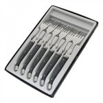Coffret 6 fourchettes de table laguiole postiche gris