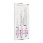 Coffret arcos riviera rose 3 couteaux de cuisine pour le quotidien