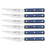 Coffret bois 6 couteaux  steak au nain scalne coloris bleu