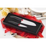 Coffret cadeau kyocera 2 couteaux cramique lames blanches manche noir
