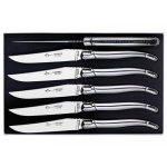 Coffret 6 couteaux de table laguiole arbalète g. david 23 cm tout inox Coffret 6 couteaux de table laguiole arbalète g. david 23 cm tout inox