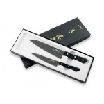 Coffret couteaux mac black avec revtement noir - 2 pices (universel et chef 18cm)