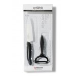 Coffret couteau d'office 11 cm + eplucheur céramique manche noir - kyocera Coffret couteau d'office 11 cm + eplucheur céramique manche noir - kyocera