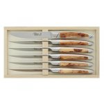 Coffret couteaux de table le thiers lames inox manches genvrier