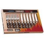 Coffret de couverts - 6 couteaux  steak lame crante + 6 fourchettes tramontina churrasco 29899 - 199 ...