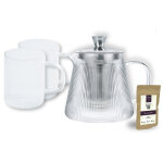 Coffret darjeeling thire + 2 tasses cristel
