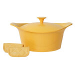 Coffret l'incroyable cocotte 28cm avec poign�e + maniques
