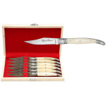Coffret laguiole bougna 6 couteaux de table manche en os Coffret laguiole bougna 6 couteaux de table manche en os