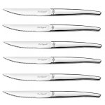 Coffret lou laguiole 6 couteaux � steak inox manches finitions brillantes