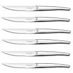 Coffret lou laguiole 6 couteaux  steak inox manches finitions brillantes