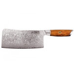 Couteau 17cm chef chinois olive damas 14cr fukito