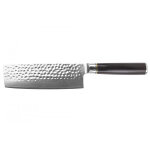Couteau 17cm nakiri �b�ne damas martel� fukito