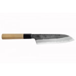 Couteau artisanal japonais santoku kikuzuki kuro sakai kikumori
