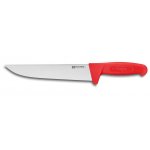 Couteau de boucher 25cm manche rouge fischer