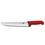 Couteau de boucher 31cm manche fibrox rouge victorinox 5. 5201. 31