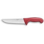 Couteau de boucher pro manche rouge dglon profil - lame 20cm