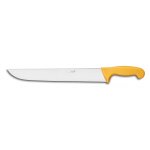 Couteau de boucher professionnel lame acier 35cm - dglon profil jaune