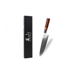 Couteau de chef kutoyama 20cm lame damas et manche pakka rainbow