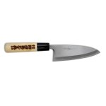 Couteau modèle deba 15cm lame biseautée carbone yoshihiro jyosaku Couteau modèle deba 15cm lame biseautée carbone yoshihiro jyosaku