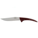 Couteau forge de laguiole design starck pour fromage, manche rouge
