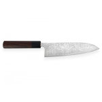 Couteau japonais takeshi saji 18cm acier r2 damas modle santoku