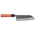 Couteau japonais mod�le santoku masashi yamamoto black nashiji 18cm artisanal
