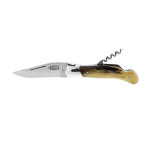 Couteau laguiole chasse g. david 1702 en façon corne blonde Couteau laguiole chasse g. david 1702 en façon corne blonde