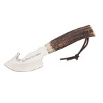 Couteau muela mod�le raccoon lame inox manche en bois de cerf