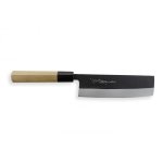 Couteau modle nakiri 16. 5cm lame carbone non polie yoshihiro