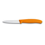 Couteau mod�le office dentel� orange 8cm victorinox swissclassic