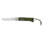 Couteau opinel baroudeur manche kaki avec cordon Couteau opinel baroudeur manche kaki avec cordon