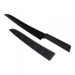 Couteau � pain kuhn rikon colori + lame anti - adh�sive noire 20cm