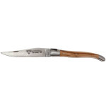 Couteau pliable laguiole en aubrac manche 12cm en olivier