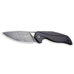 Couteau pliant civivi anthropos damas manche g10 et fibre de carbone noir Couteau pliant civivi anthropos damas manche g10 et fibre de carbone noir