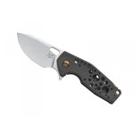 Couteau pliant fox suru fibre de carbone noir et titanium