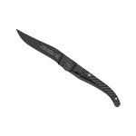 Couteau pliant laguiole noir plaquettes faon carbone claude dozorme