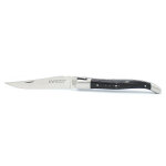 Couteau pliant laguiole village en corne noire 12cm