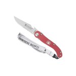 Couteau pliant manche alu rouge claude dozorme modle laguiole